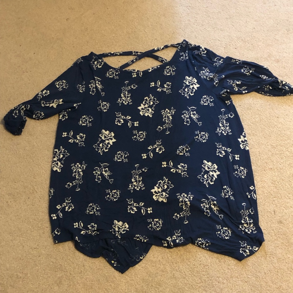 Printed asymmetrical tunic